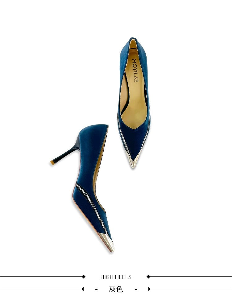 Midnight Zip Detail Pumps