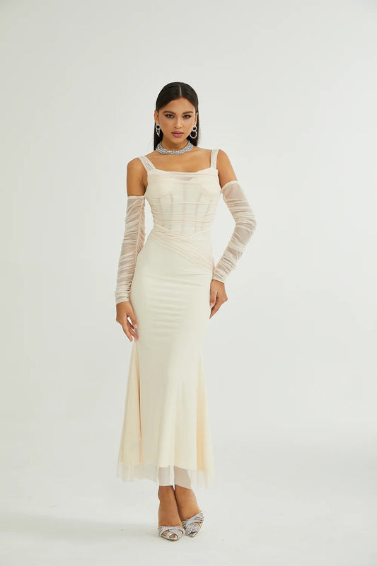 Lilou mesh maxi dress