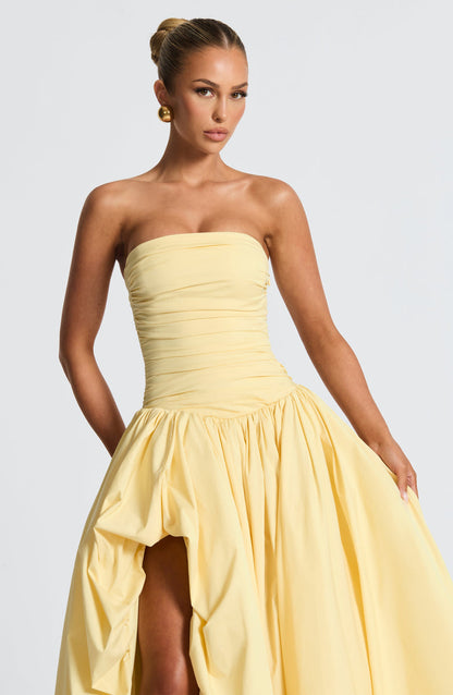 Belle Draped High-Low Gown
