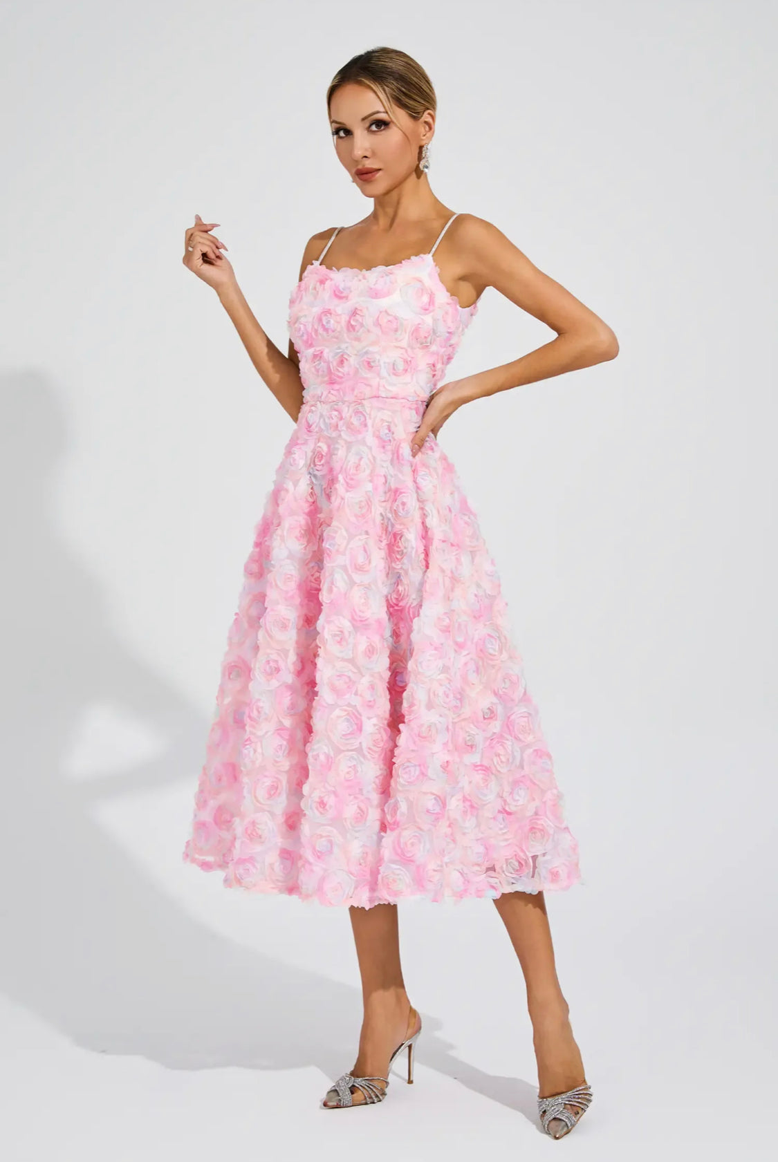 Celina flower midi dress