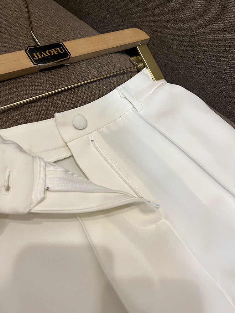 Simple white suit set (8140910723310)