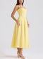 Clarabelle yellow midi dress