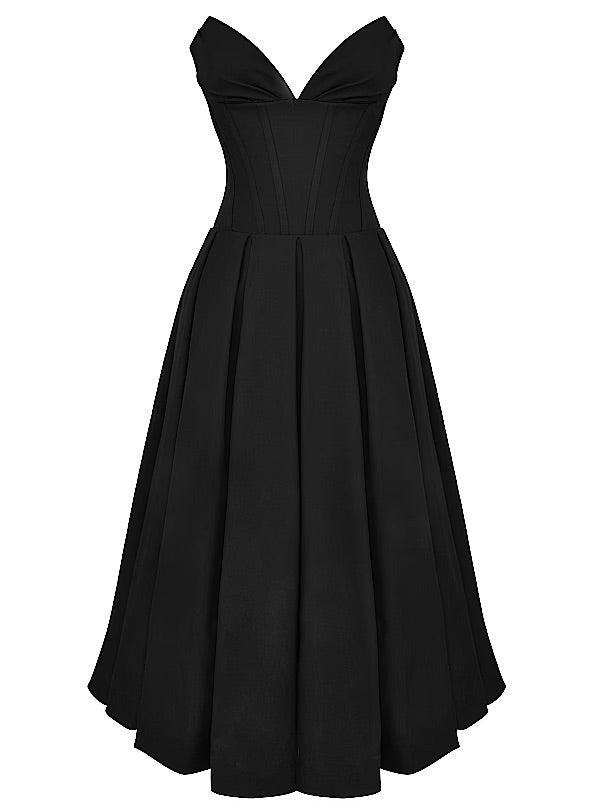 Lady strapless midi dress