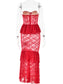 Prima red lace maxi dress