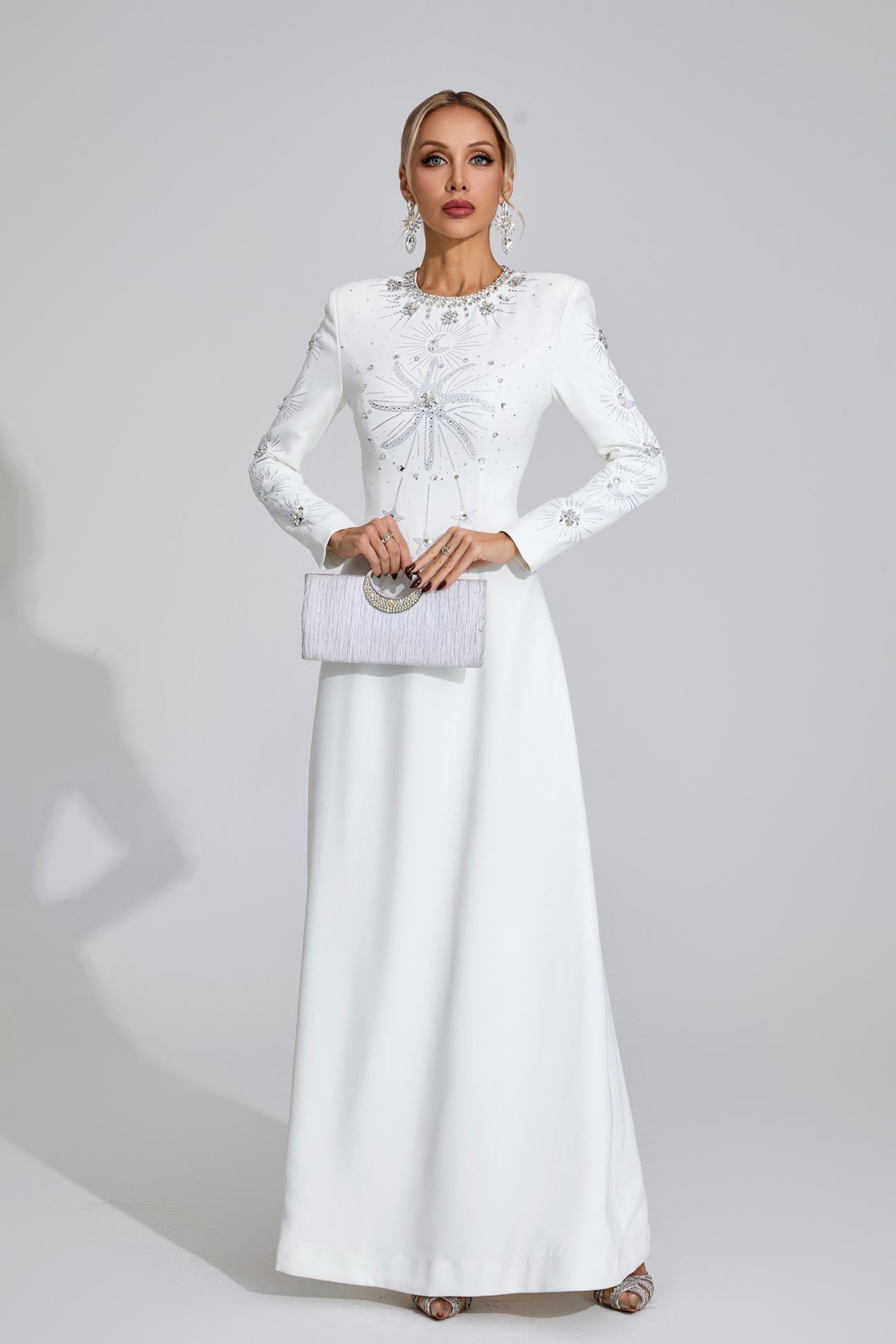 Cele Crystal Embellished Gown