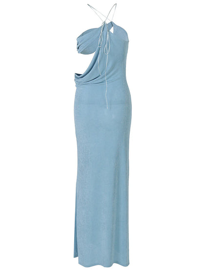 Celeste Cutout Halter Gown