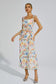 Debby orange floral maxi dress