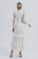 Murphy white mesh maxi dress