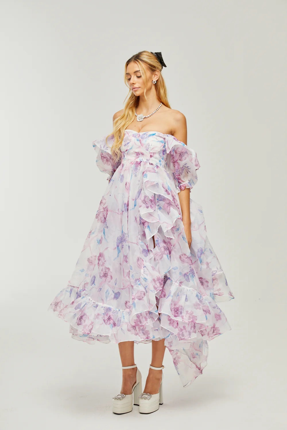 Beatrice floral midi dress