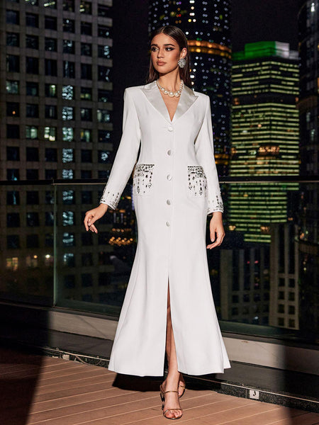 Georgia rhinestone blazer maxi dress Georgia rhinestone blazer maxi dress
