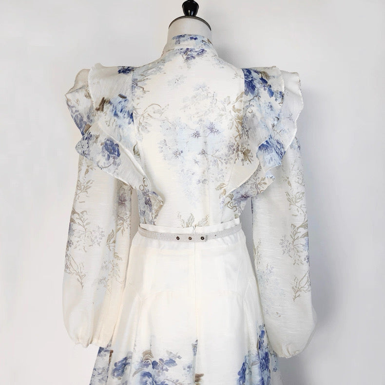 Vivienne Garden Ruffle Midi Set