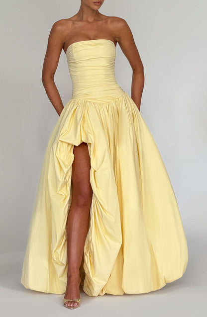 Belle Draped High-Low Gown