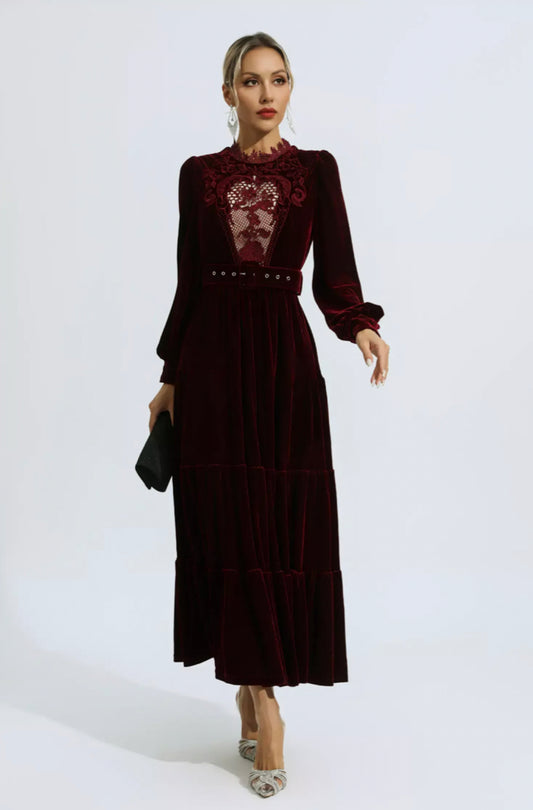 Selene velvet maxi dress