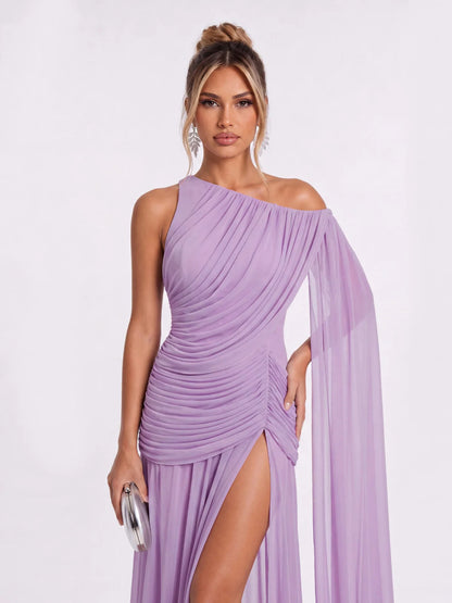 Aurelia Draped One-Shoulder Maxi Dress