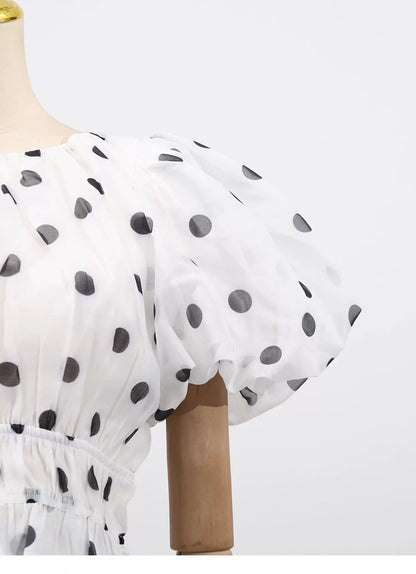 Odette Tiered Dot Dress