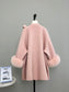 Wool fur bowknot coat