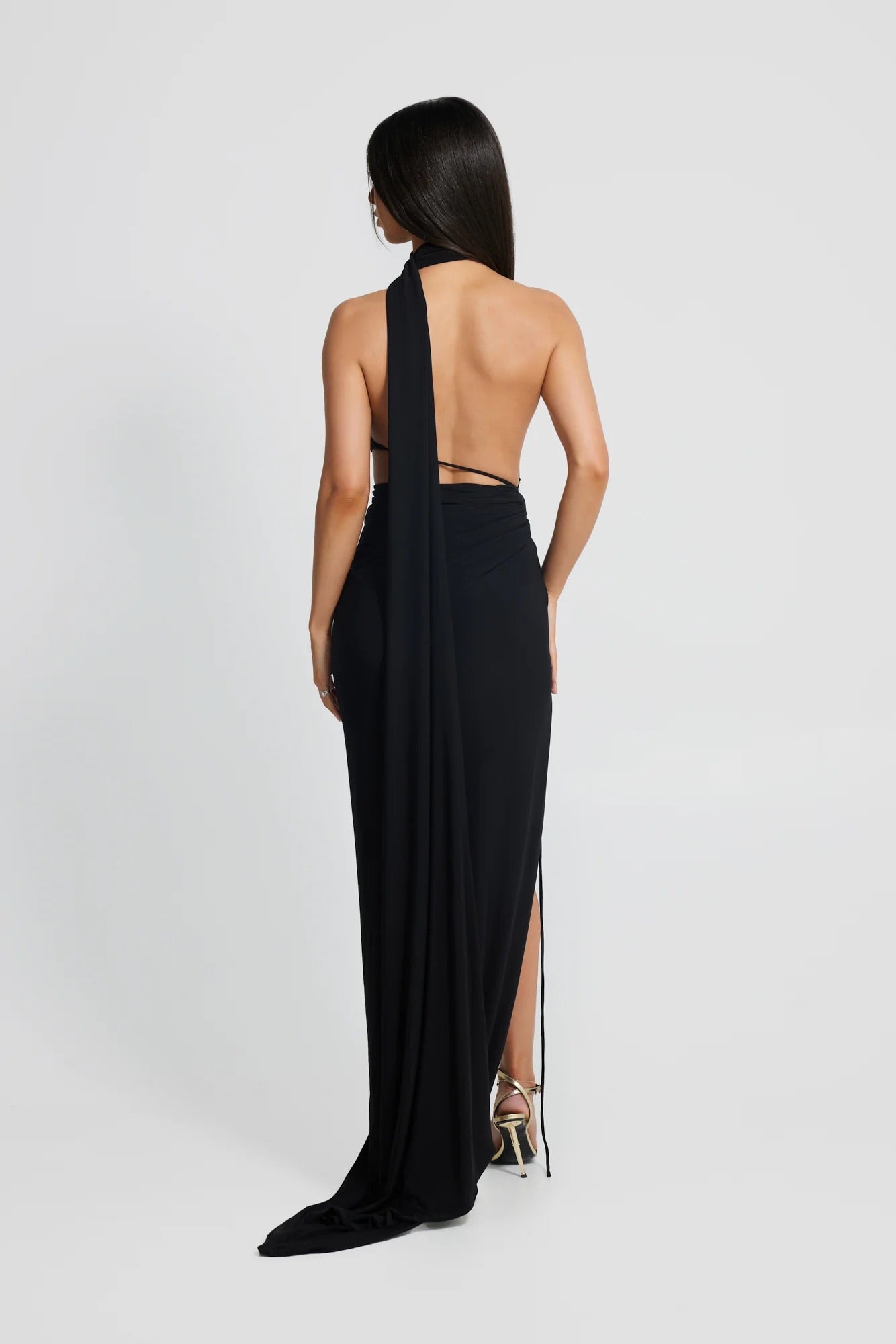 Vel cutout maxi dress - black