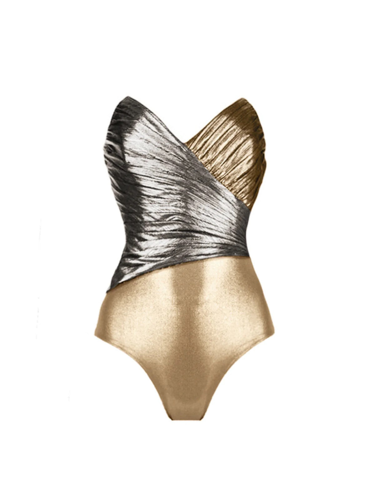 Metallic colors swimwear set