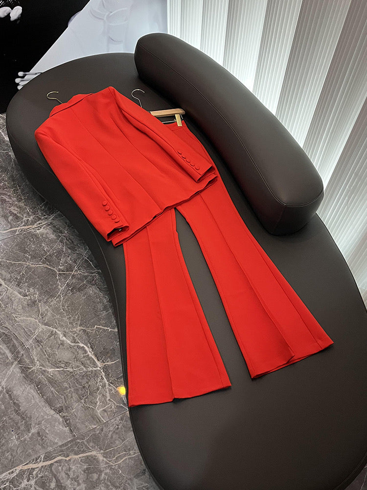 Red blazer/suit set (8140931268846)