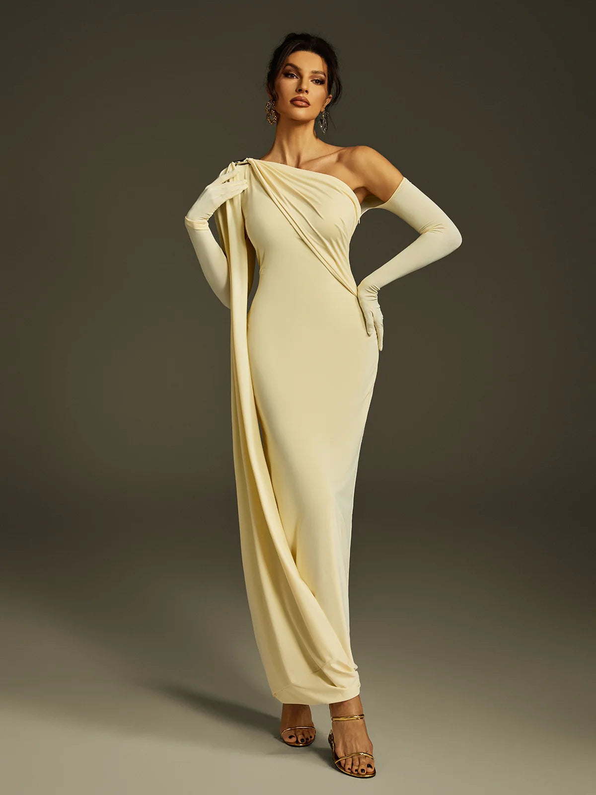 Anastasia Drape Sleeve Gown