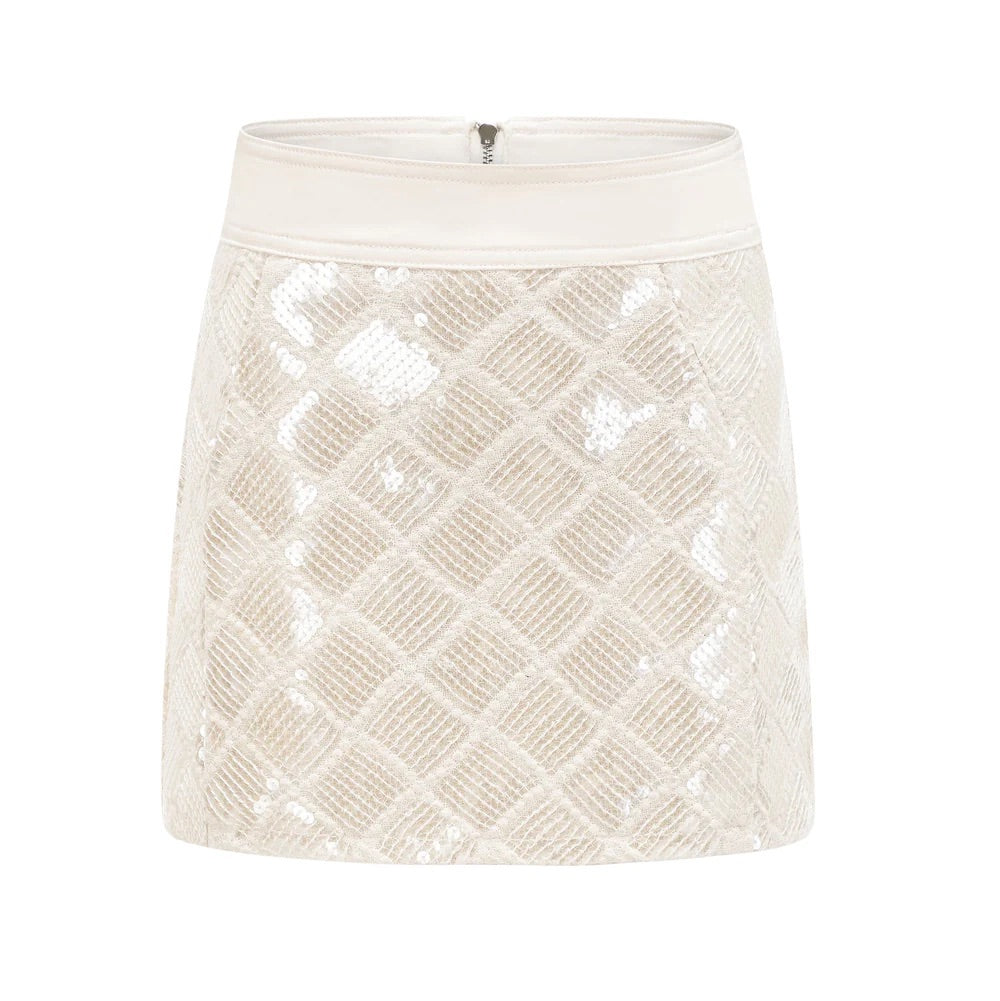 Sequined mini skirt