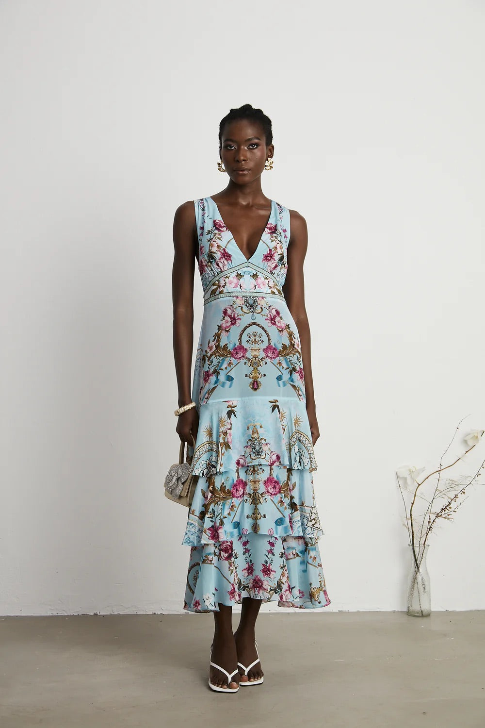 Victoire floral midi dress