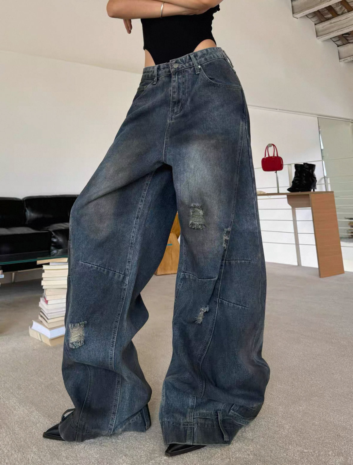 Akari Volume Denim Pants