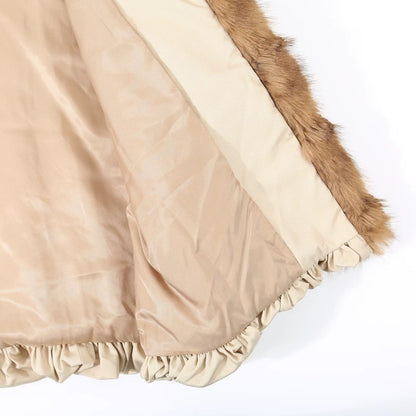 Dominique Faux Fur Balloon Hem Coat