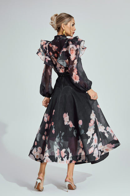 Vivienne Garden Ruffle Midi Set
