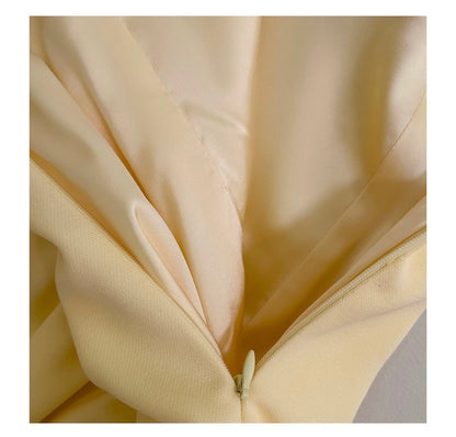 Soleil Scarf Drape Gown - Butter Yellow