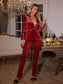 Red Leopard blazer suit set