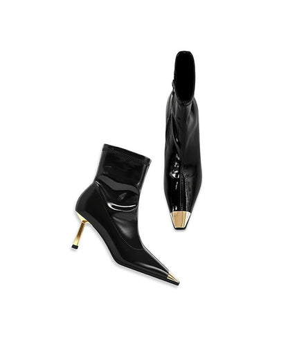 Colette Pointed Patent Boots