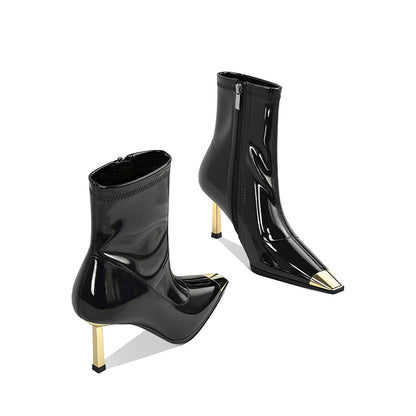 Colette Pointed Patent Boots