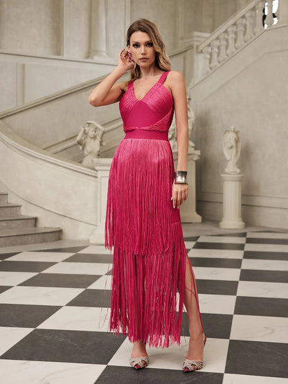 Solana Fringe Corset Dress