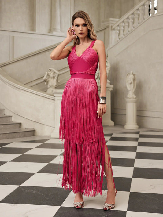 Solana Fringe Corset Dress