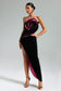 Turey flower velvet maxi dress