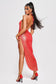 Metallic backless maxi dress (8307472728302)