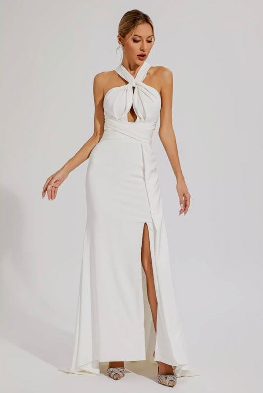 Alexia White maxi dress