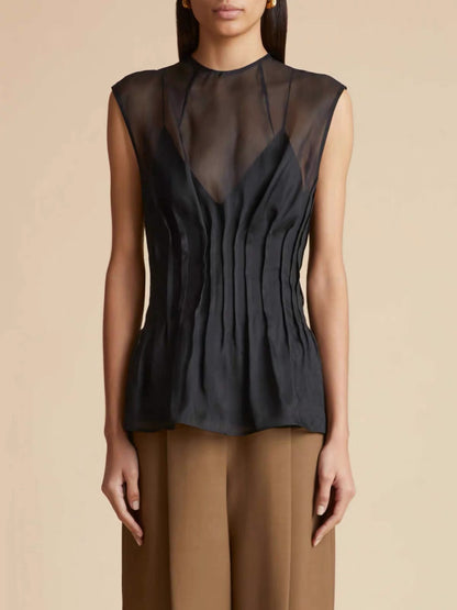 Silk Sculpted Blouse
