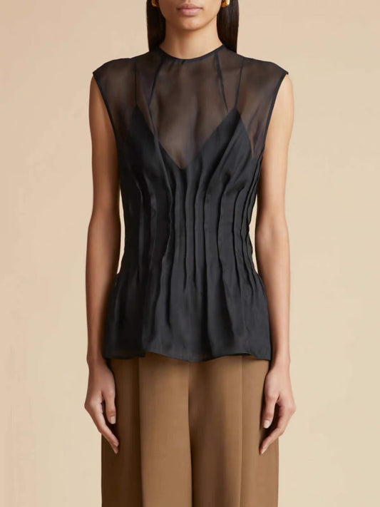 Silk Sculpted Blouse
