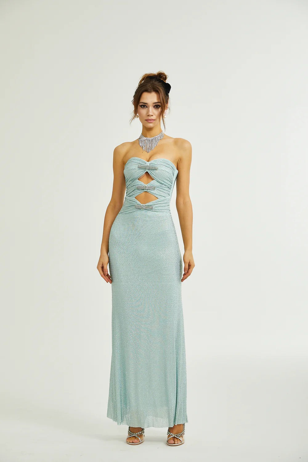 Divine crystal maxi dress