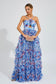 Lulu blue floral maxi dress