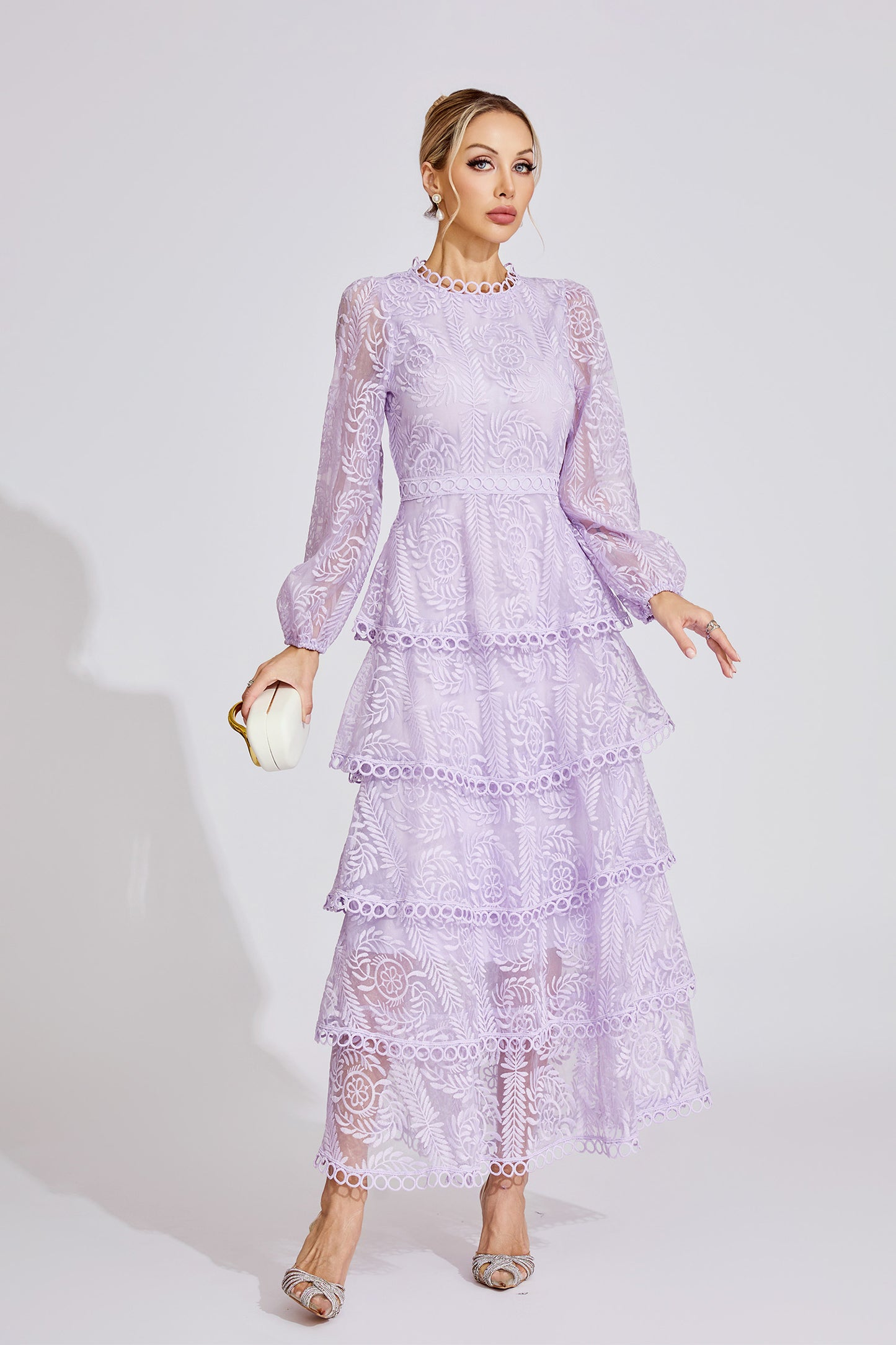 Élise Tiered Lace Maxi Dress