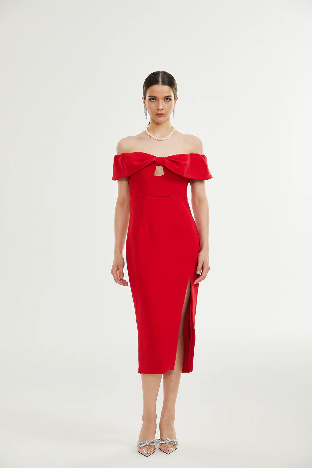 Ninon off shoulder midi dress