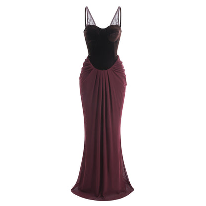 Miroir Velvet Drape Gown