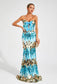 Blue sequin maxi dress