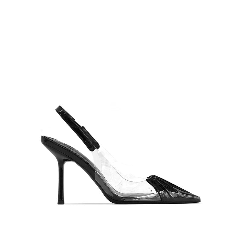 Illusion Pointed Slingback Heels