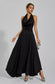 Patricia backless black maxi dress