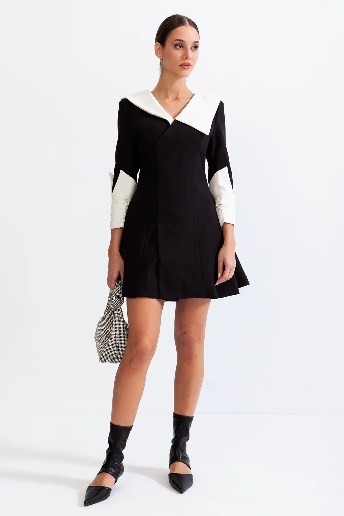 Black doll mini dress (8284684681454)