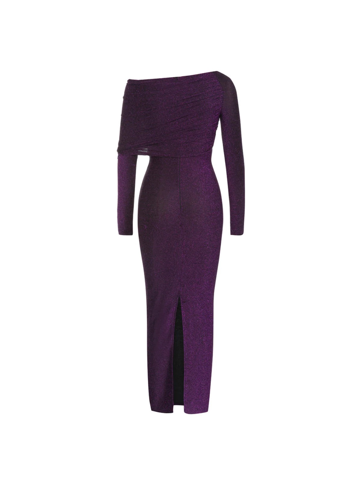 Purple long sleeves maxi dress (8290959556846)